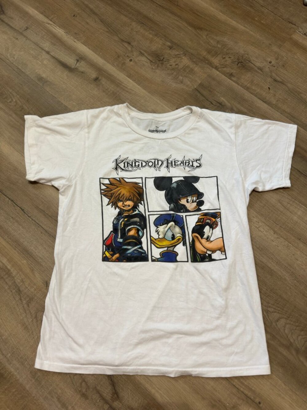 Vintage Disney Kingdom Hearts Hot Topic Tee Large White Sora Mickey
